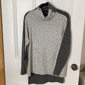 Tribal Gray and Charcoal Turtleneck Sweater